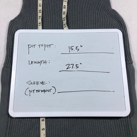 Aritzia Wilfred Womens XS Gray Rib Knit Gray Tank Sweater Top Wool CAM4-3447-46 - Picture 11 of 11